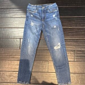 Distressed Blue Denim Jeans